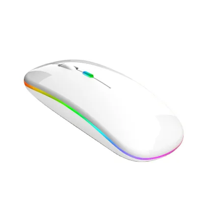 Hot Selling New for Dual-mode Rechargeable Mini LED Backlit Right-Handed Silent Laptop Gaming Mouse 5.0 2.4g Wireless Glow