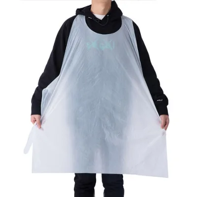 China Manufacture Waterproof Long Sleeve Disposable Cpe 25g Isolation Gown with Tumb Loopop
