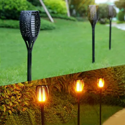 Factory Wholesale Price Outoors Pathway Landscape Garden Light Outdoor Solar Fire Flame Light