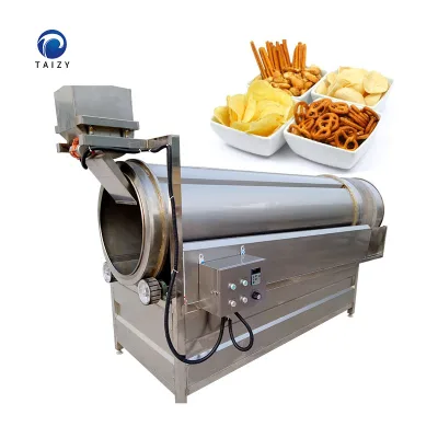 Automatic Stainless Steel Double Flavoring Tumbler Machine Drum Food Flavoring Machine Seasoning Machine