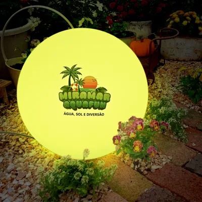 Customizable Luminous Sphere Indoor Outdoor Decorative Lamp with Personalized Logo Pattern Size Synchrony