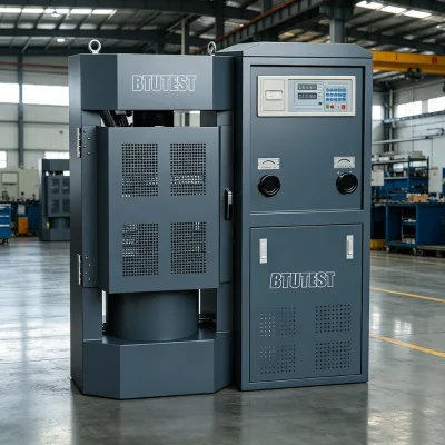 Semi-Automatic ASTM Compression Testing Machine 2000kN CE Concrete Cube Cylinder Block Integrated Host Oil Source Large Platens