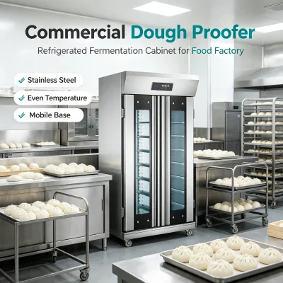 Commercial Refrigerated Dough Fermenter Proofer Accurate Temperature Control for Room Use Supports Cold Fermentation for Pastry