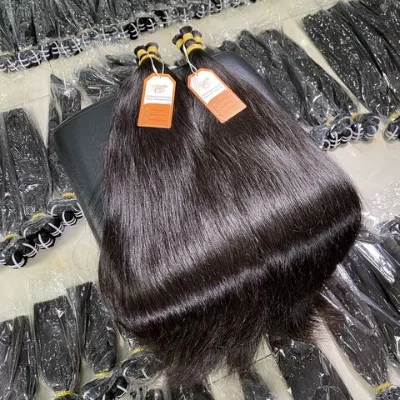 Bulk Raw Straight Bundle Raw Vietnamese Human Hair Weaves, Factory Price Wholesale Hair Vendor