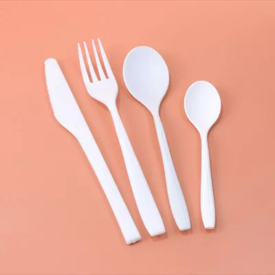 Heavy Duty 10g Airline Disposable Cutlery Kit PS Knife Fork Spoon Individual Packaging Takeaway Aviation Plastic Cutlery Set