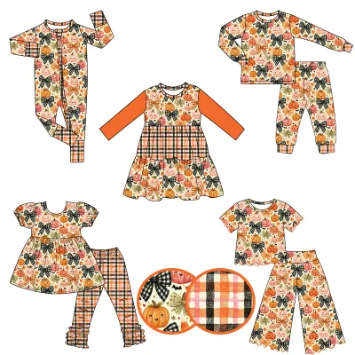 Custom Girls' Outfits Fall Design Dress Zippy Two Pieces Pajamas