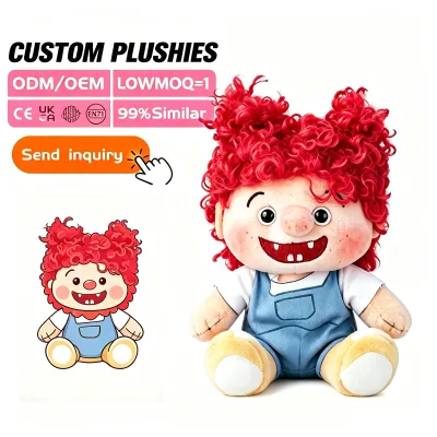 OEM Freckle Boy Plush Embroidered Scented Toy Stuffed Cute Doll Cartoon Afro Hair Keychain Gift PP Cotton Stress Relief Mesh