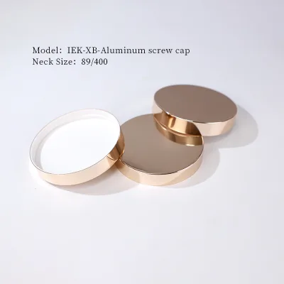Anodized Aluminum Screw Cap 89/400 89mm Gold Silver Jar Lid Cover Cosmetic Cream Metal Closure Liner OEM Factory