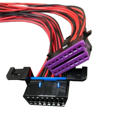 Customized Manufacturer Vehicles Automobile Car One to Two Way OBD Connector OBD2 Extension Cable for Honda Toyota Buick