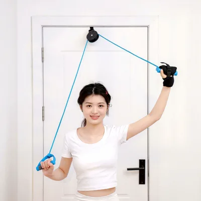 Household ABS Pulley Suspension Ring Door-Hook for Seniors' Shoulder Hand Exercises Upper-Body Rehabilitation Traction Training