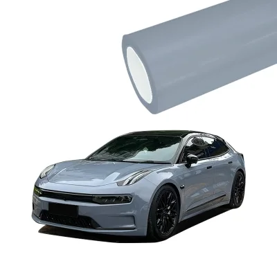 Color Card Polar Grey TPU Glossy High Stretch 7.5mil Thick Self-Healing UV IR Protection 6-Year Warranty Car Film