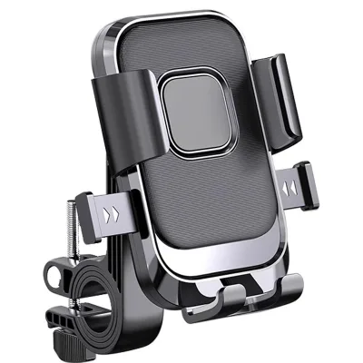 Adjustable ABS Plastic Mobile Phone Holder Steady Motorcycle Handlebar Mount Bracket for Outdoor Use