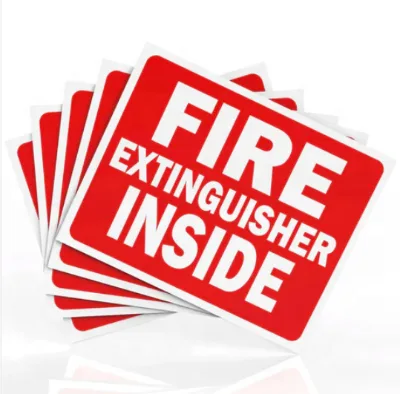 Fire Extinguisher Sign Warning Safety PVC Sign Fire Extinguisher Sticker Panneaux Signaltiques Extincteurs