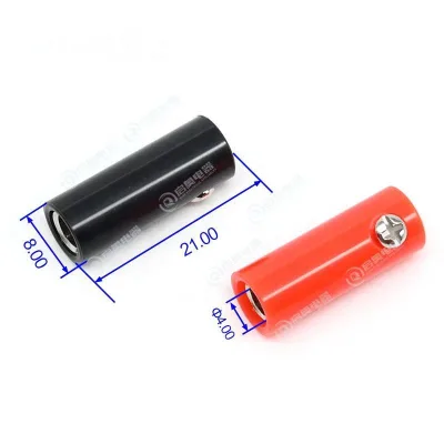 Nickel Plated 4mm Male Banana Plug Socket with Screw With Black and Red Color