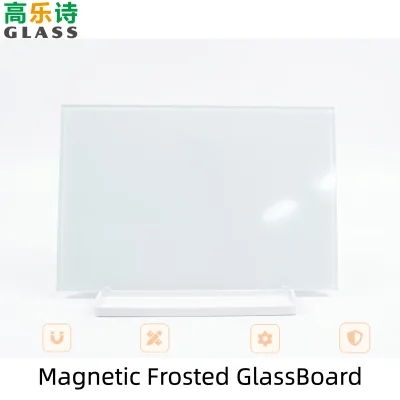 Magnetic Frosted Glass Memo Board 20x30cm Reusable Erasable Whiteboard with Stand for Home Office Desk Organization Tempered