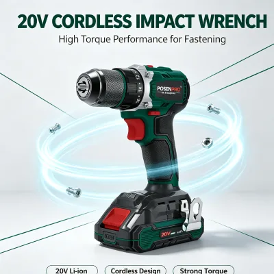 20V 50 Nm Li-ion Power Tools Brushed Electric Cordless Impact Wrench