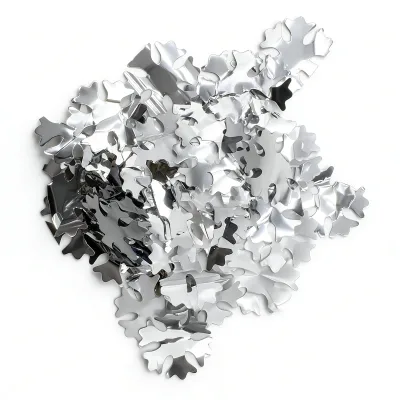 4X4cm Biodegradable Artificial Snowflakes, Silver White for Christmas, Winter & Frozen Theme Fireworks Decor