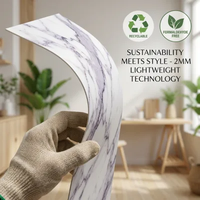 PVC Anti-scratch UV Coated Waterproof Custom Thickness Wall Panel for Hotel Kitchen Apartment Indoor Decoration