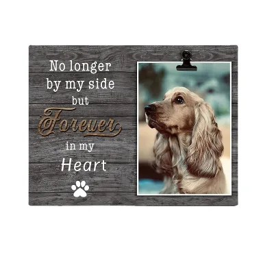 Pet Picture Frame Cat or Dog Frame 4x6 Memorial Pet Loss Wooden Picture Frame for Dog Memorial Gifts