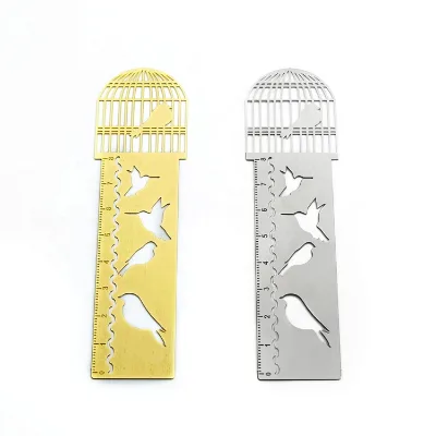 Multi-function Customized Metal Bookmarks Ruler Custom Design Anchor Book Mark