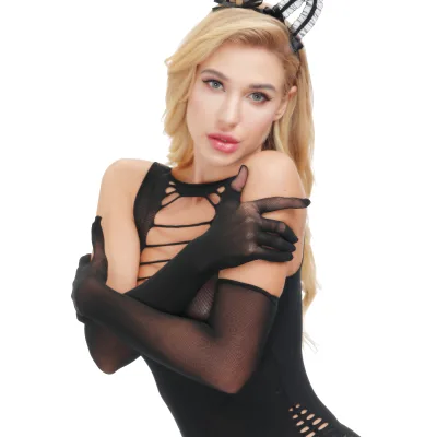 Popular Black Sexy Women High Quality Long Sleeves Glove for Party