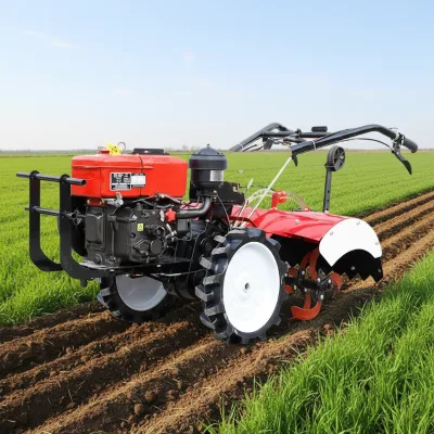 Large Promotion Small Diesel/Gasoline Powered Motor Gear Micro Agricultural Rotary Cultivator Furrow Plough Farm Bulldozer for