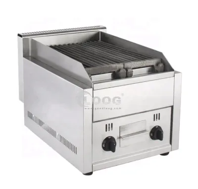 Energy-Saving Countertop Stainless Steel Gas BBQ Lava Stone Grill for Kitchen