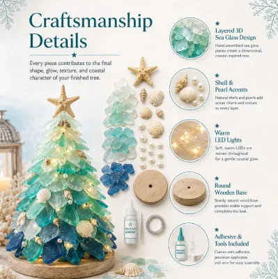 DIY 3D Resin Art Kit Handmade Coastal & Christmas Holiday Decor