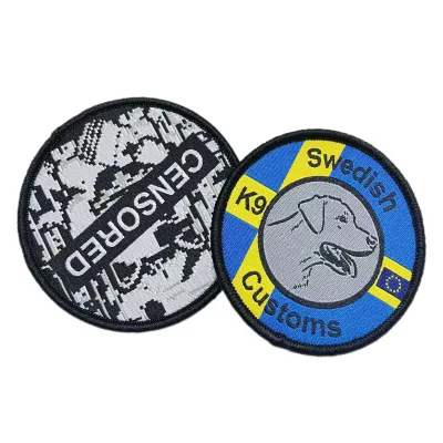 High-density Woven Patches with Velcro for Custom Clothing logo Design  Free Design