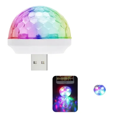 Wireless USB Karaoke Microphone with LED Lights Plastic for Home Party Club Bar
