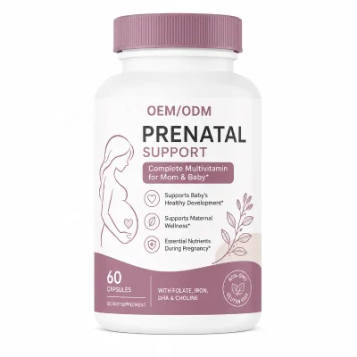 OEM Prenatal Vitamins Supplements with DHA Folate Iron Capsules Support Fetal Development Pregnancy Maternal Wellness
