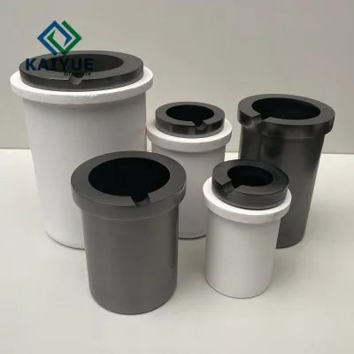 High Pure Graphite Crucible Pot for Gold Silver Melting 1kg 2kg 3kg in Stock for EBay Amazon White Ceramic Crucible Outside