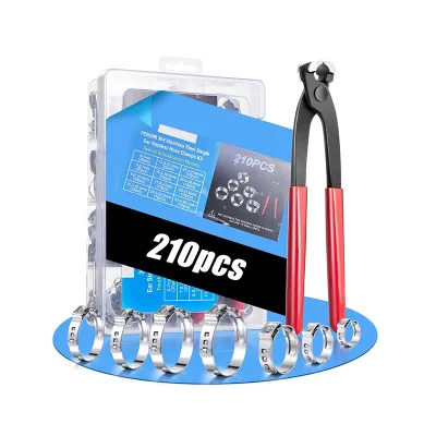 304 Stainless Steel Single Ear Tube Pipe Hose Clamp Combination Kit with 12 Sizes (6-36.1mm) good