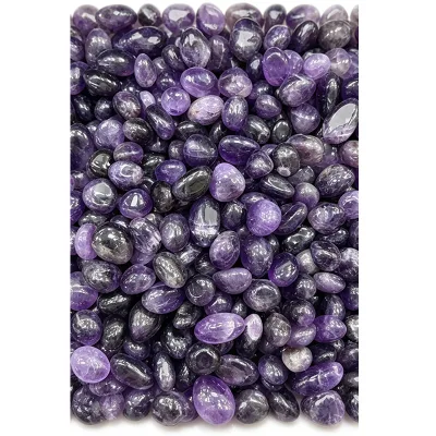 Natural Wholesale High Quality Dark Amethyst Tumbled Stone Healing Reiki Crystal Quartz Polished Fashion Trend for Home