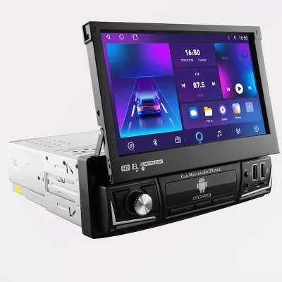 7 Inch Retractable Screen Android General Locomotive MP5 Player Navigation GPS All-in-one Wireless Carplay
