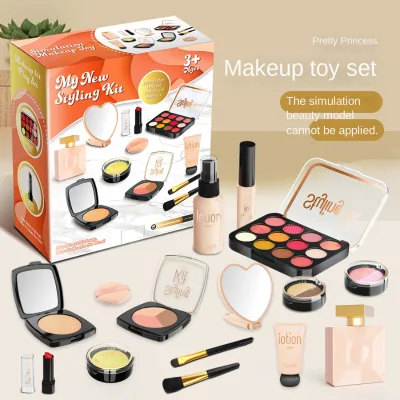 Children's Play Makeup Set Toy Includes Lipstick Eye Shadow for Girls Make up Set