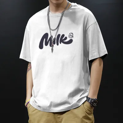 New Style High Quality Men's Heavyweight Cotton T-shirt 200gsm Oversized Tee Hip Hop Vintage t Shirtsirt for Men