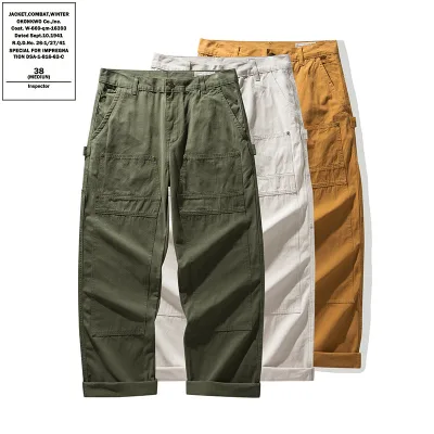 Casual Canvas Pants Pants Multi-flap Pocket Cargo Pants for Men Women Flat Outdoor Climbing Men's Cargo