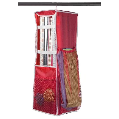 Christmas Hanging Storage Organiser Decorative Shelf Organiser with Storage Boxes for Holiday Organisation