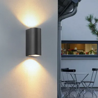 Cross-border Outdoor Wall Lamp IP65 Waterproof GU10 LED Up-Down Lighting 75 Beam Angle for Courtyards Balconies Corridors;