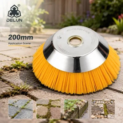 200mm Nylon Weed Removal Brush for Tile Gap Cleaning Power Broom Trimmers Patios Gardens Driveways