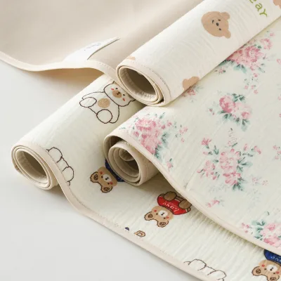 Size M-Baby Infant Waterproof Cotton Changing Pads Washable Reusable Diapers Liners Mats Underpads Mattress Pad Sheet Protector