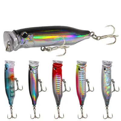 7cm 9.4g High Quality 3D Eeyes Topwater Freshwater Floating Bionic Artificial Hard Bait Popper Fishing Lures