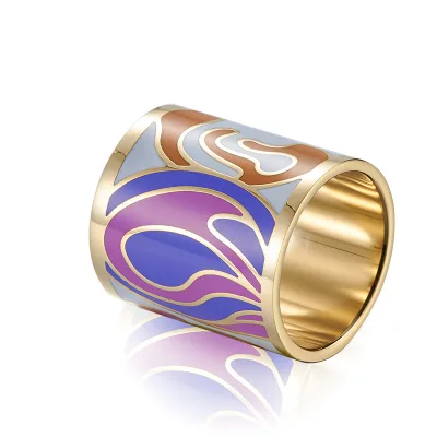 High Quality Vintage Enamel Metal Alloy Ring Stainless Steel Napkin Ring for Scarf Buckle As a Gift