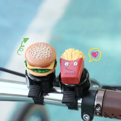 Wholesale Decoration Children Kids Cartoon Bike Bell Kid Mountain Bike Universal Bell Scooter Mini Bicycle Burger Bell