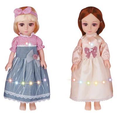 Hot Selling Fashion Girl Toy Silicone White Princess Dolls with 4 Styles