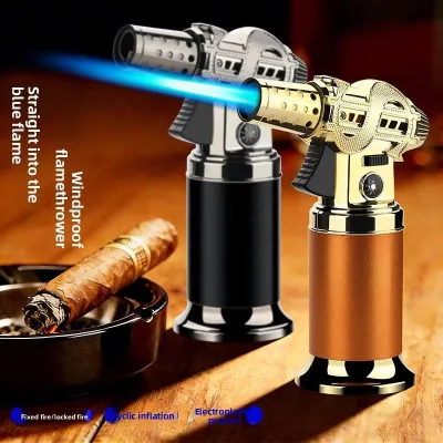 High-Power High-Temperature Hand-Held Large Spray Gun Welding Torch Lighter Windproof Design Multi-Purpose Outdoor Cooking Metal