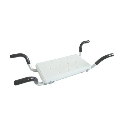 White No Assembly Required Lightweight Suspended Bath Seat, Shower Board Aluminum Shower Chair for Disabled