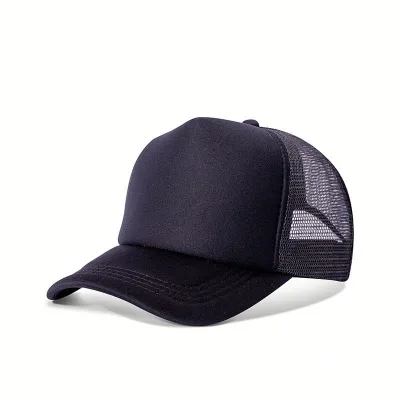High Quality Green Classic Custom Structured Cotton Men Mesh Baseball Cap Embroidery Trucker Hat