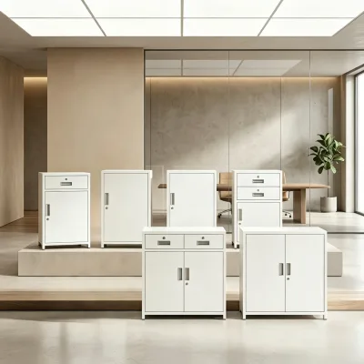 Wholesale 2 Drawer Steel Filing Cabinet Lockable Low Metal Office Pedestal Organizer Cupboard for Workspace
